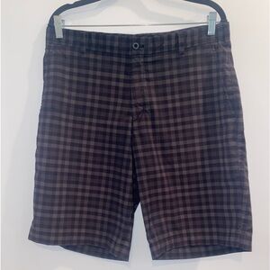 Nike Golf Dri-Fit Plaid Black/Gray Shorts, sz 34